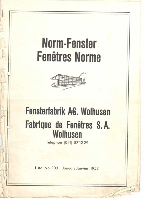 1953 Fensterfabrik Wolhusen